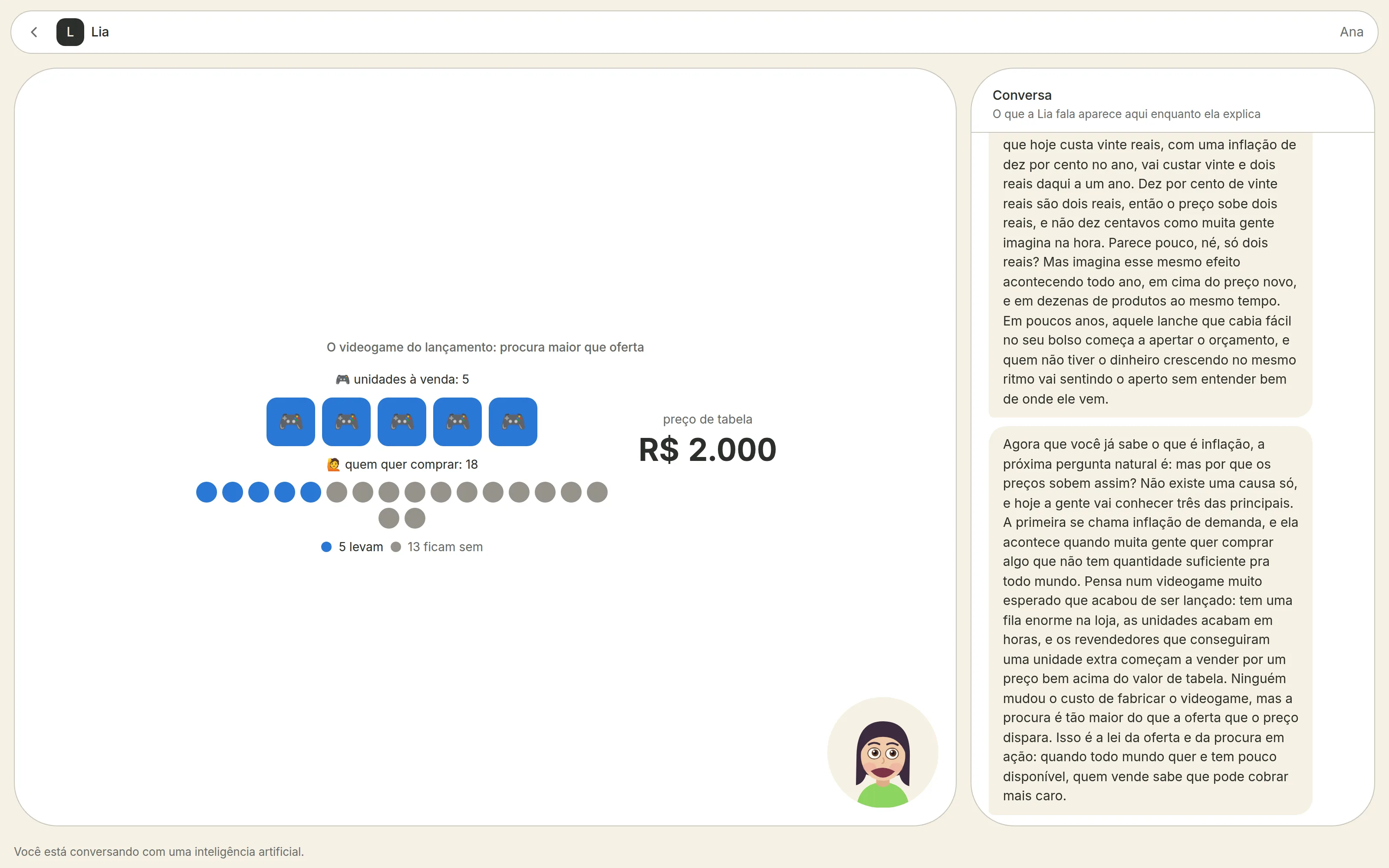 Aula da Lia sobre as causas da inflação.